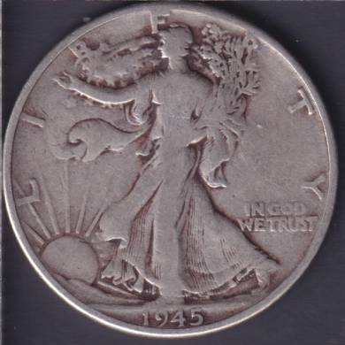 1945 - VG - Liberty Walking - 50 Cents USA