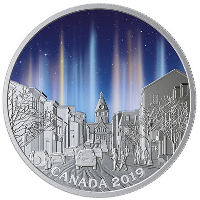2019 - $20 - 1 oz. Pure Silver Coin - Sky Wonders: Light Pillars
