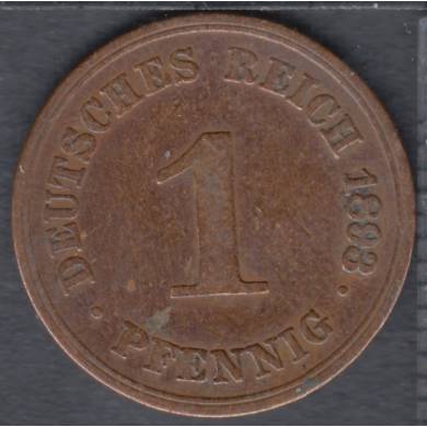 1893 A - 1 Pfennig - EF - Germany