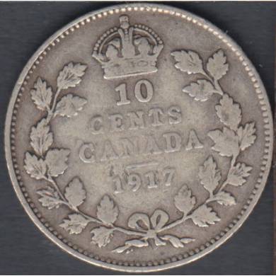 1917 - VG/F - Canada 10 Cents