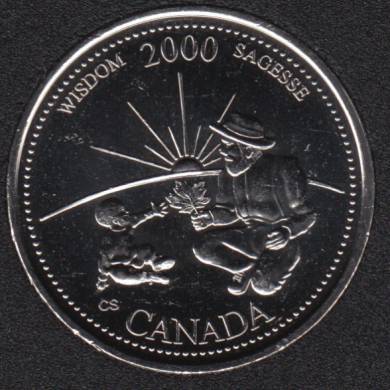 2000 - #9 B.Unc - Wisdom - Canada 25 Cents