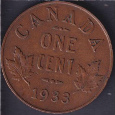 1933 - VF - Canada Cent