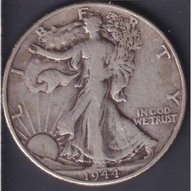 1944 - VG - Liberty Walking - 50 Cents USA