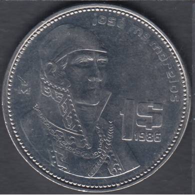1986 Mo - 1 Peso - Mexique