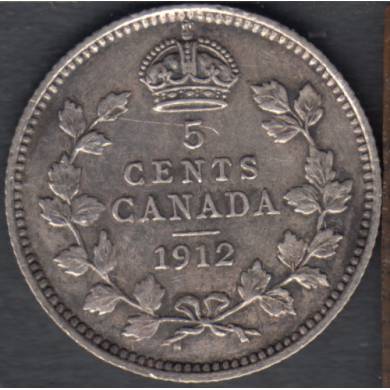 1912 - VF/EF - Canada 5 Cents