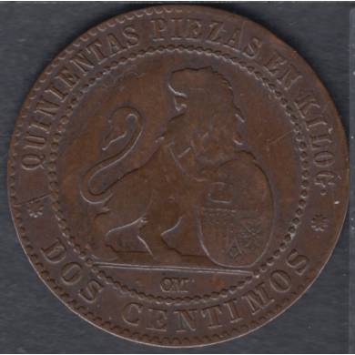 1870 OM - 2 Centimos - Espagne