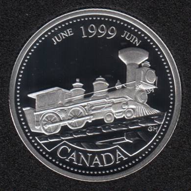 1999 - #6 Proof - Argent - Juin - Canada 25 Cents