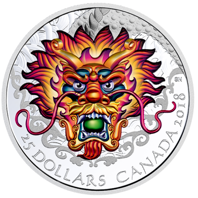 2018 - $25 - Dragon Boat Festival - Pure Silver Ultra-High Relief Coloured Coin