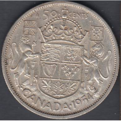 1954 - VF/EF - Canada 50 Cents
