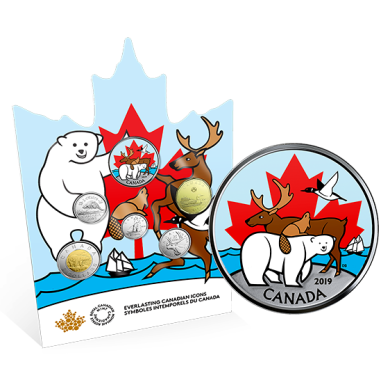 2019 - Ensemble de pices de circulation canadiennes - Symboles intemporels du Canada