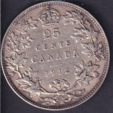 1912 - VF - Canada 25 Cents
