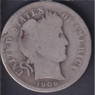 1906 - Good - Barber - 10 Cents USA