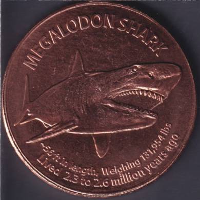 Megalodon Shark - 1 oz 999 Fine Copper