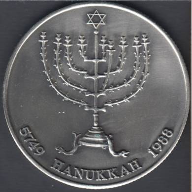 Serge Huard - 1988 - 5749 - Hanukkah - Plaqu Argent - Dollar de Commerce