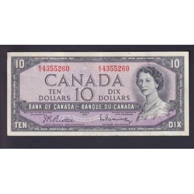 1954 $10 Dollars - AU - Beattie Rasminsky - Préfixe K/V