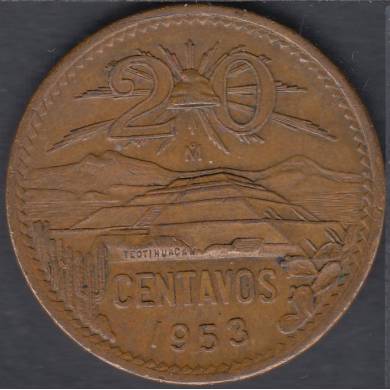 1953 Mo - 20 Centavos - Mexique