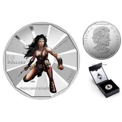 2016 - $10 - 1/2 oz. Fine Silver  Batman v Superman: Dawn of JusticeTM - Wonder Woman