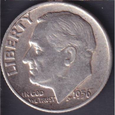 1956 - Roosevelt - 10 Cents USA