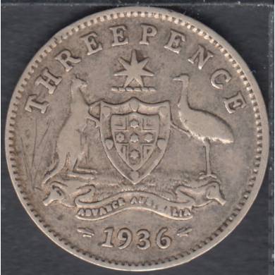 1936 - 3 Pence - Australia