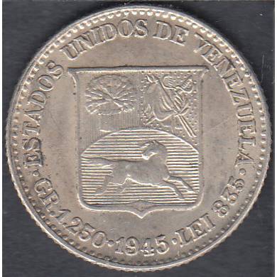 1945 - 25 Centimos - AU - Venezuela