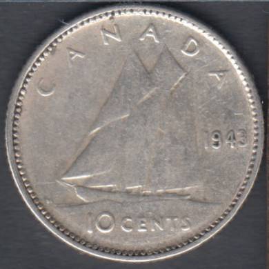 1943 - VF - Canada 10 Cents