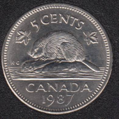 1987 - B.Unc - Canada 5 Cents