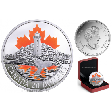 2017 - $20 - Pice colore de 1 oz en argent pur - Les ctes du Canada : La cte de l'Atlantique