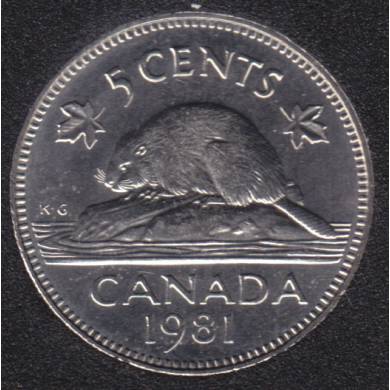 1981 - B.Unc - Canada 5 Cents