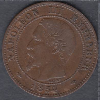 1854 A - 2 Centimes - AU - France