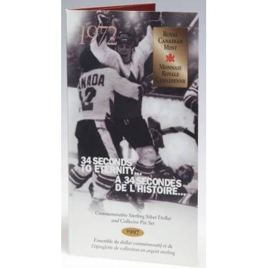 1997 Canada Dollar en Argent Brilliant Uncircul et l'pinglette en Argent Sterling - Hockey