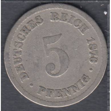 1876 B - 5 Pfennig - Allemagne