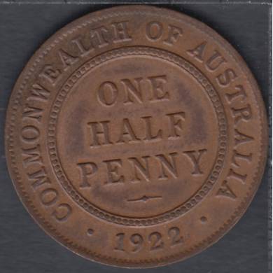 1922 - 1/2 Penny - Australia