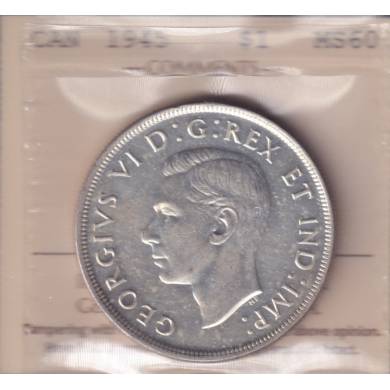 1945 - MS 60 - ICCS - Canada Dollar