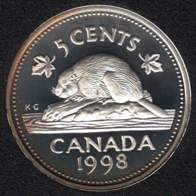 1998 - Proof - Silver - Canada 5 Cents
