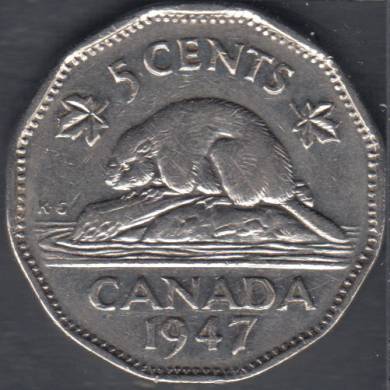 1947 - Dot - Fine - Canada 5 Cents