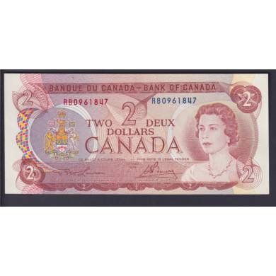 1974 $2 Dollars - AU/UNC - Lawson Bouey - Prfixe RB - Dcentr