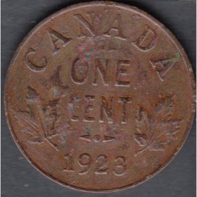 1923 - VF - Damaged - Canada Cent