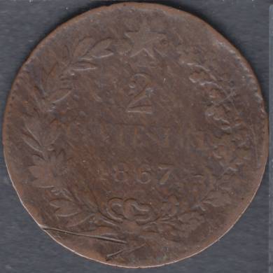 1867 M - 2 Centisimi - Italie