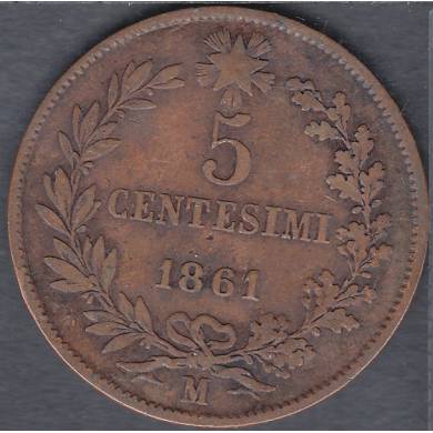 1861 M - 5 Centisimi - Italy
