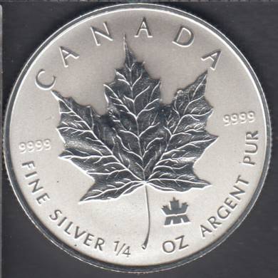 2004 Canada $3 Dollars - 1/4 oz Silver Maple Leaf - Privy Mark