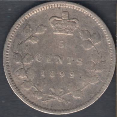 1899 - G/VG - Canada 5 Cents