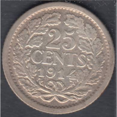 1914 - 25 Cents - Pays Bas