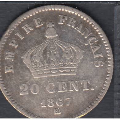 1867 BB - 20 Centimes - France