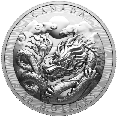 2024 - $50 - $50 Fine Silver Coin  Year of the Dragon