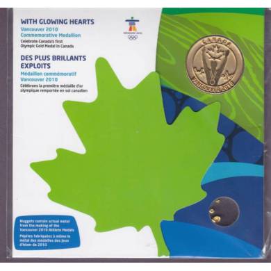 2010 Vancouver olympic First Gold Commemorative Medallion