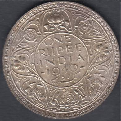 1940 - 1 Rupee - EF/AU - India British