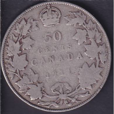 1911 - G/VG - Canada 50 Cents