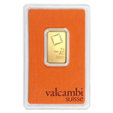 10 Grams Gold Bar 999.9 - Valcambi Suisse - CALL TO ORDER