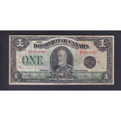 1923 $1 Dollar - VF- Dominion of Canada