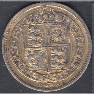 1887 - 6 Pence - Endommag - Grande Bretagne